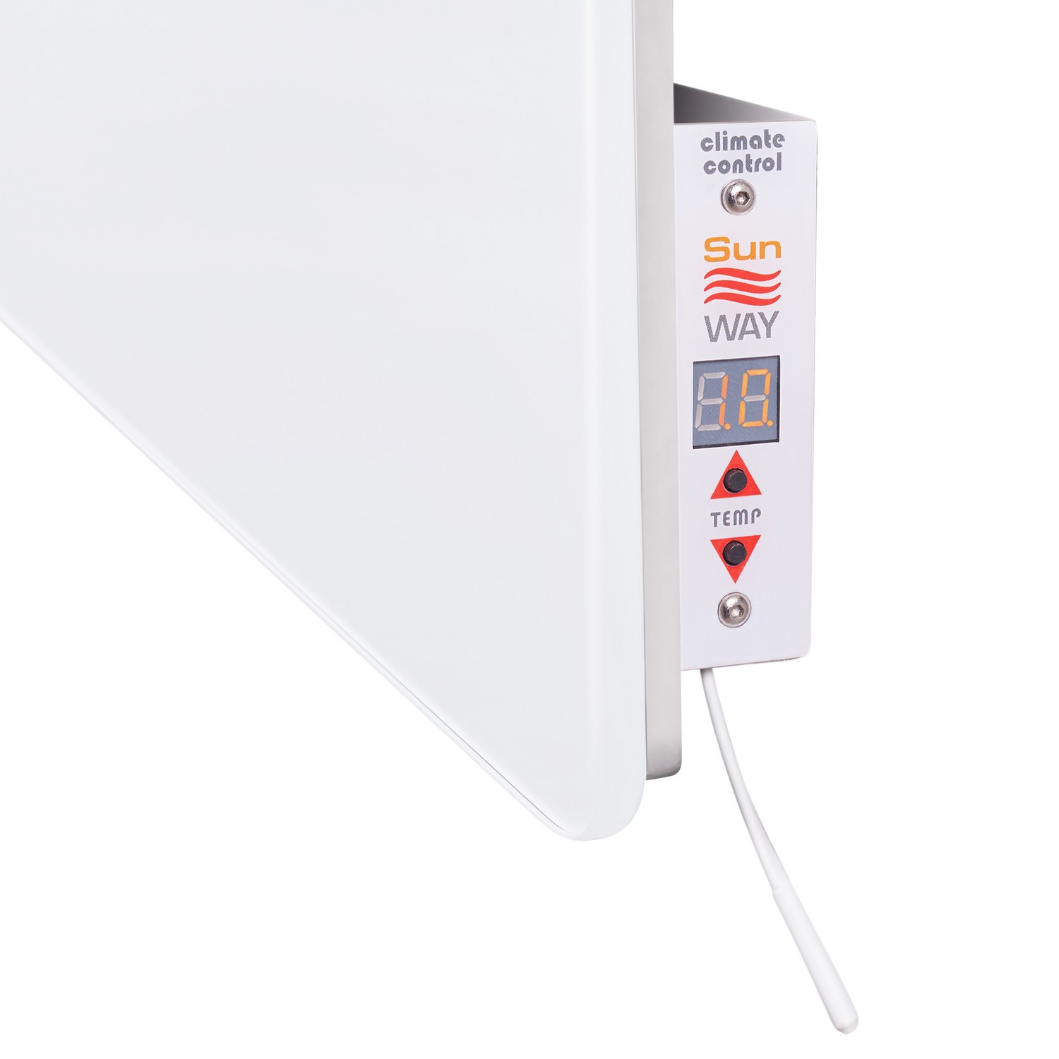 Инфракрасный полотенцесушитель SunWay SWGT-RA 600 Вт, с терморегулятором, стекло, белый Фото-4_4